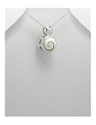 Shell Pendant Necklace In Sterling Silver
