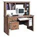 Sauder Cottage Desk with Hutch - Pine Finish