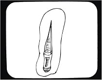 Decorated Mouse Pad with "black and white", sharp, knife