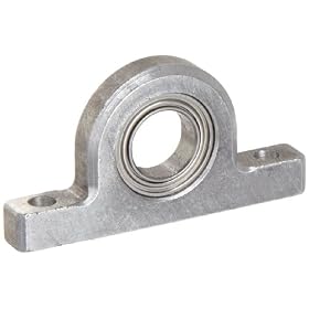 Spyraflo PB0-SR1810ZZS 5/16" Inner Diameter, Mounted Miniature Precision Ball Bearing In An Aluminum Housing