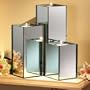 SET OF 3 MIRROR VOTIVES 8"6"4"