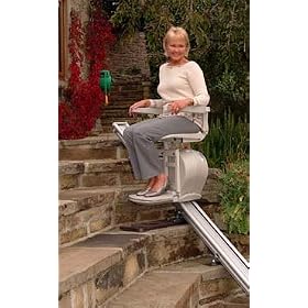 Acorn Stair Lifts Battery Powered Super Glide 120 Outdoor Model.