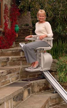 Acorn Stair Lifts Battery Powered Super Glide 120 Outdoor Model.
