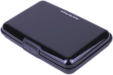 RFID Credit Card Holder Aluminum Metal Case Black