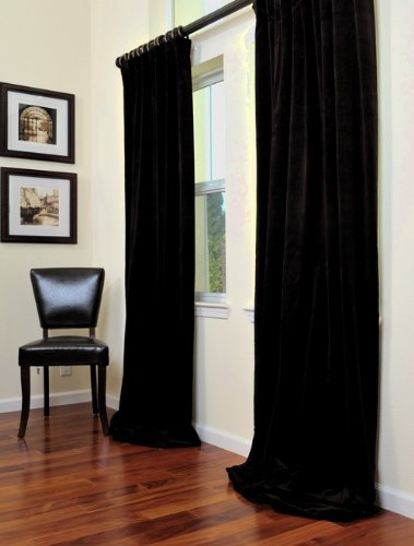 Signature Black Velvet Drapes & Curtains