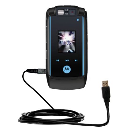 Classic Straight USB Cable for the Motorola KRZR MAXX with Power Hot Sync and Charge capabilities - uses Gomadic TipExchange Technology