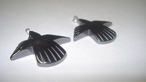 10pc Natural Hematite Large Totem Thunderbird Represent "Caller of Rain &amp; Nature" Crystal Healing Gemstone Pendant