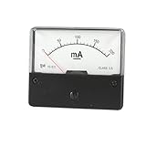 uxcell アナログ電流計　ツール矩形電流計の測定　DC 200mA　多目的計測器　デジタルアナログ電流計