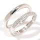 umu-marriage ダイヤモンド マリッジリング ペア PT900（レディース：1～20号 メンズ：10～29号） 【ギフト包装対応・刻印無料】(MS0061)