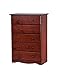 100% Solid Wood 5-Drawer Chest by Palace Imports, Mahogany Color, 32
