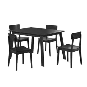 5 pc Torino Dining Set - Black