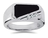 0.15 CTW Men's Diamond Ring in Platinum