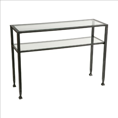 Southern Enterprises Black Metal Sofa Table