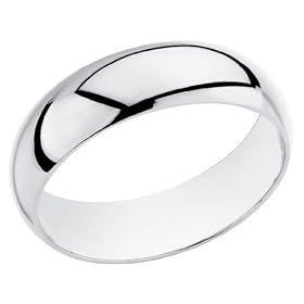 Ladies Comfort Fit 8mm Wedding Band in Sterling Silver