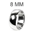 STERLING SILVER WEDDING BAND 8mm