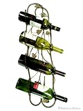 Vine Leaves 4-Bottle Wall Mount Wine Rack / Holder