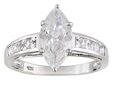 10KT WG 3.92CTW BELLA LUCE DIAMOND SIMULANT RING
