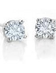 4.02 ctw Diamond Stud Earrings 14k Gold H SI-2