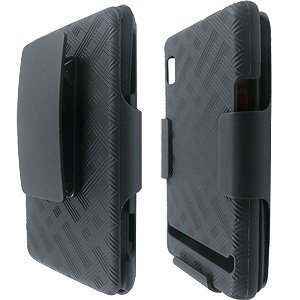 Superior Rubberized Hard Shell Case w/ Holster for Motorola DROID 2 A955-Superior