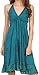 Sakkas Jia Stonewashed Embroidered Handkerchief Hem Halter Dress with Beads