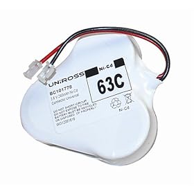 Pack Ni-Cd 3.6V 280mAh 3xGB280 avec connecteur Fully universel figure: 63 C Pour t�l�phone sans fil de maison (DECT)