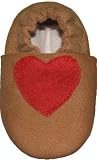Tibet PLATEAU soft soled infant full grain leather baby shoes heart
