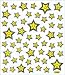 Tattoo King Multi Colored Stickers Happy Face Stars; 6 Items/Order