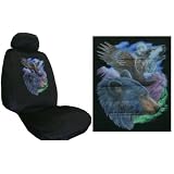 Car Truck SUV Bear Eagle Wolf Seat Covers 2 Black Universal Low Back with Head Rest... by Seat Cover Connection