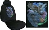 Car Truck SUV Bear Eagle Wolf Seat Covers 2 Black Universal Low Back with Head Rest Covers... by Seat Cover Connection