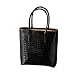 Micro Women's Genuine Nile Belly Skin Tote Black