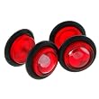 Fake Acrylic Plugs - Red with White 16g Wire; 8mm - Sold as a Pair