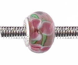 Pandora Style Charm Bead (Z58) Murano Style / Lampwork Glass (14mm x 10mm) (fits Troll too)