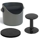 Produkt-Bild: BARISTA-SET BASIC grey: Grindenst&egrave;in Abklopfbeh&auml;lter + Tamper + Andr&uuml;ckmatte