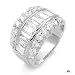 Silver Cubic Zirconia Men's CZ Ring - size 10