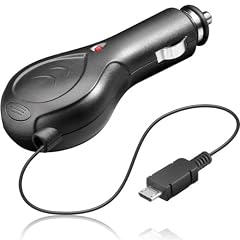 KFZ-Ladekabel 12V / 24V mit Aufrollmechanismus f�r Samsung Smartphone mit micro USB Anschluss schwarz