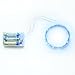 Perfect Holiday KW-Light Micro LED 20 Blue Color Lights Battery Operated on 7ft Long Silver Color Ultra Thin String Wire