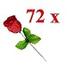 72 Stück Rote Rosen - Kunstblumen