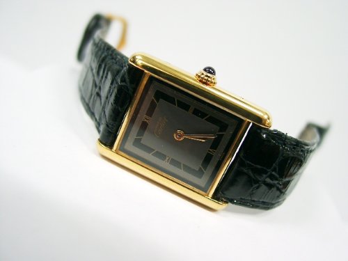Cartier Tank Watch - Vintage/Antique watch: Pre-owned Women's Cartier Watch Vermeil Two-Tone Dial Swiss Quartz 1980's