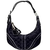 AUTHENTIC COACH SOHO SIGNATURE BLACK BRAIDED HOBO (SMALL) 10599