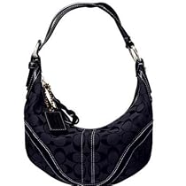 AUTHENTIC COACH SOHO SIGNATURE BLACK BRAIDED HOBO (SMALL) 10599