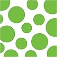 Creative Converting 16 Count Chevron and Polka Dots Lunch Napkins, Fresh Lime