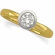 14K Two-Tone Gold Diamond Engagement Ring - 0.50 Ct.