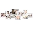 ADECO PF0202 10-opening Wooden White Collage Picture Photo Frame - Wall Art , Holds Different Size Photos