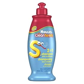 Huggies Cleanteam Toddler 2-N-1 Shampoo, Blue Melon Splash, 15 Ounces (Pack of 6)