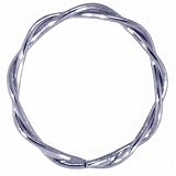 14 Gauge 3/4 - Solid 14kt White Gold Twisted Seamless Ring