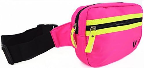 Forest Trendy Water Repellent Fanny Pack Travel Wallet Waist Belt Bag Zip Pouch Purse Hot Pink