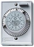 Timers: Intermatic Timer E1020, Single pole/single throw. 120 volt. 12 daily settings.