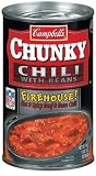 Campbell's Chunky Firehouse Hot & Spicy Chili, 19 oz Cans, 12 ct (Quantity of 1)