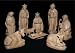 Hand Carved Nativity Creche Wooden Art 10 Piece Set NCS_10PIECE_015
