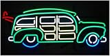 Rare - Surfin Woody Wagon with Surfboard Neon Bar Sign